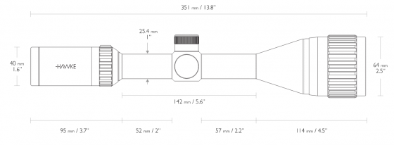 Оптический прицел Hawke Vantage 3-9x50 AO Mil-Dot (14133)