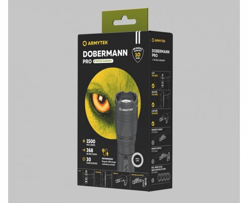 Фонарь Armytek Dobermann Pro Magnet USB XHP35 HI 1500 lm